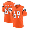 D.Broncos #69 Mike McGlinchey Player Orange Home Game ROCER Stitched Jerseys