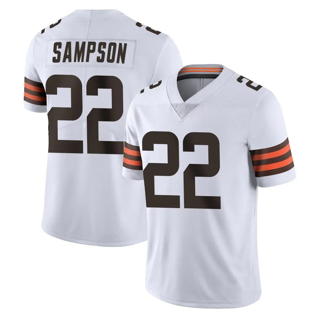 C.Browns #22 Dylan Sampson Player White Vapor Untouchable Limited Home Game ROCER Stitched Jerseys