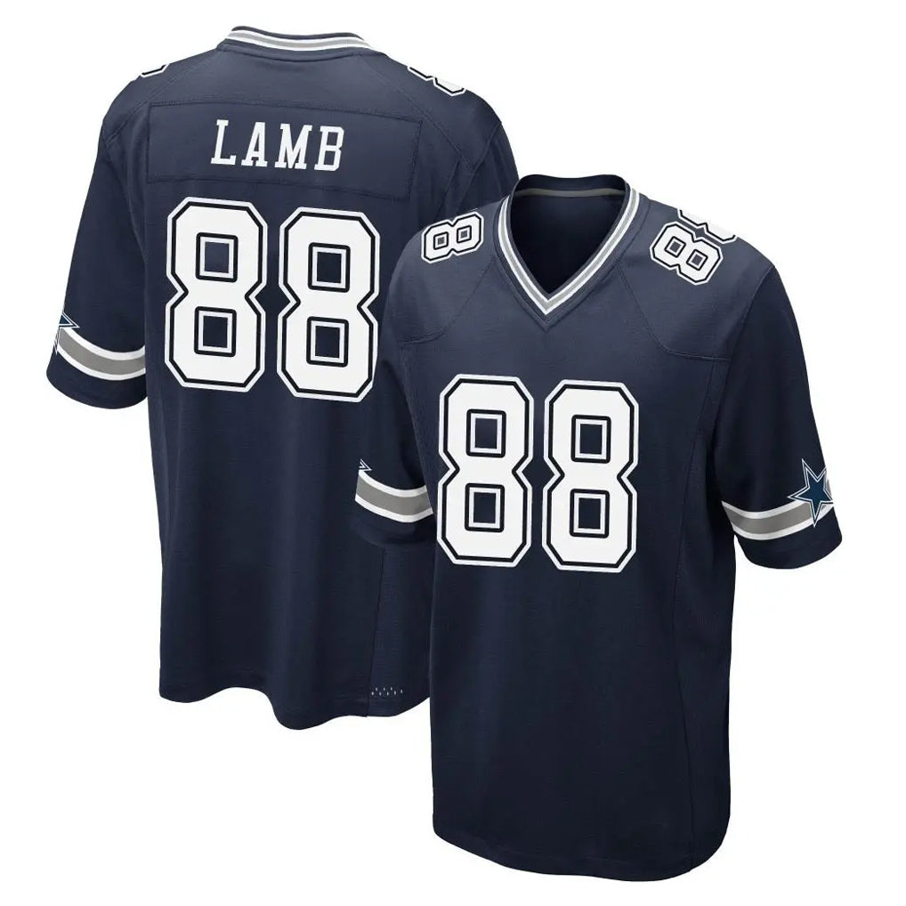 D.Cowboys #88 CeeDee Lamb Player Navy Home Game ROCER Stitched Jerseys
