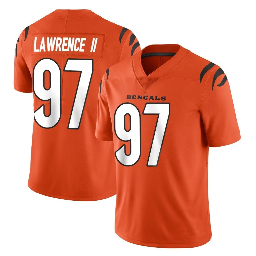 C.Bengals #97 Dexter Lawrence II Player Orange Vapor Untouchable Limited Home Game ROCER Stitched Jerseys