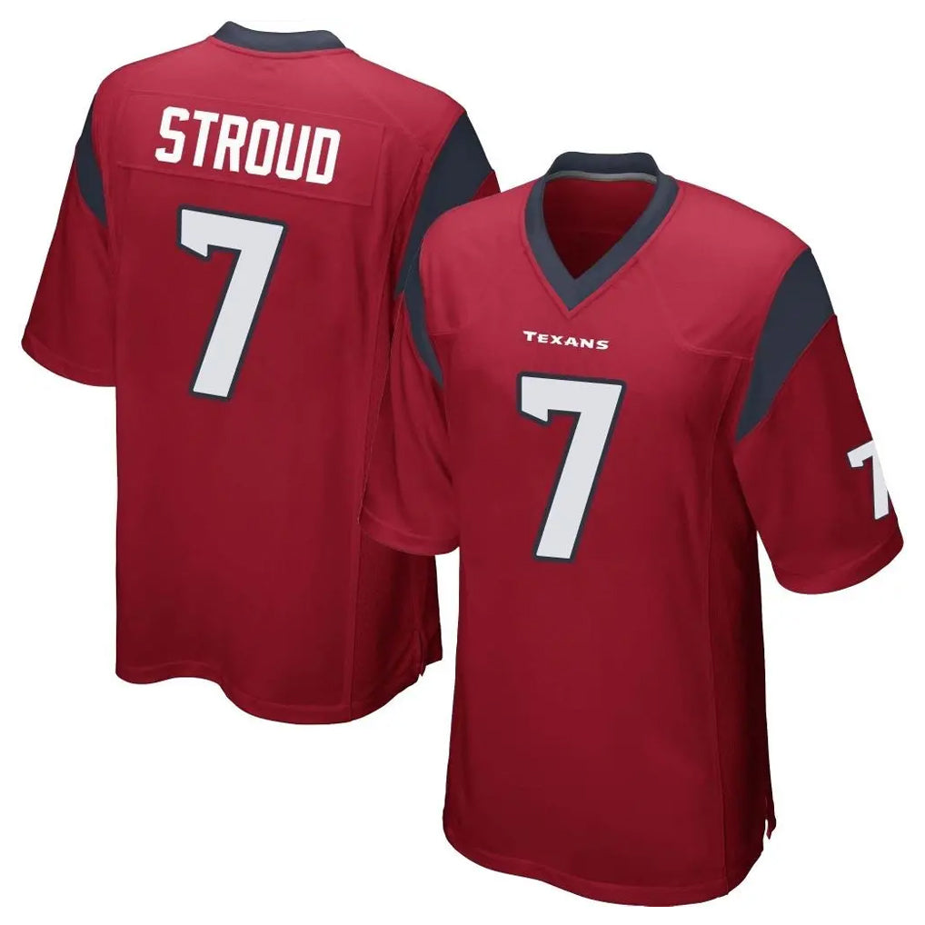 H.Texans #7 CJ Stroud Player Red Home Game ROCER Stitched Jerseys