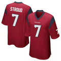 H.Texans #7 CJ Stroud Player Red Home Game ROCER Stitched Jerseys