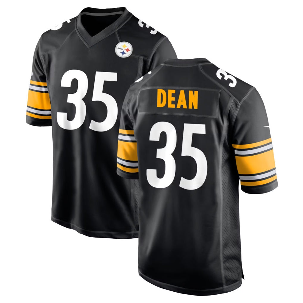 P.Steelers #35 Jamel Dean Player Black Home Game ROCER Stitched Jerseys