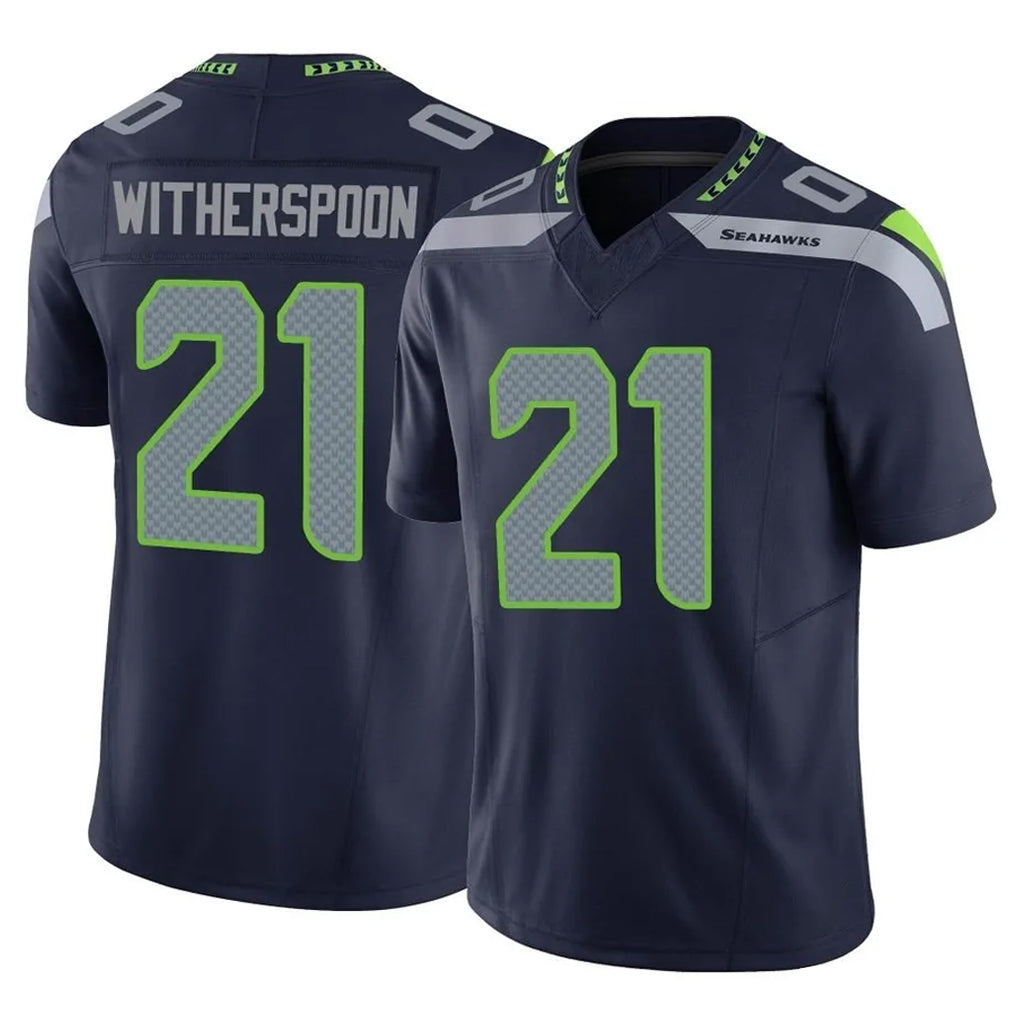 S.Seahawks #21 Devon Witherspoon Player Navy Limited Vapor F.U.S.E. Home Game ROCER Stitched Jerseys