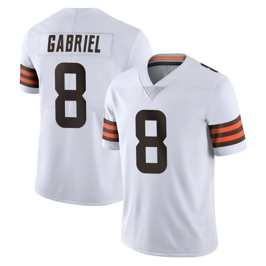 C.Browns #8 Dillon Gabriel Player White Vapor Untouchable Limited Home Game ROCER Stitched Jerseys
