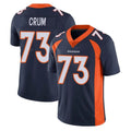 D.Broncos #73 Frank Crum Player Navy Vapor Untouchable Limited Game ROCER Stitched Jerseys