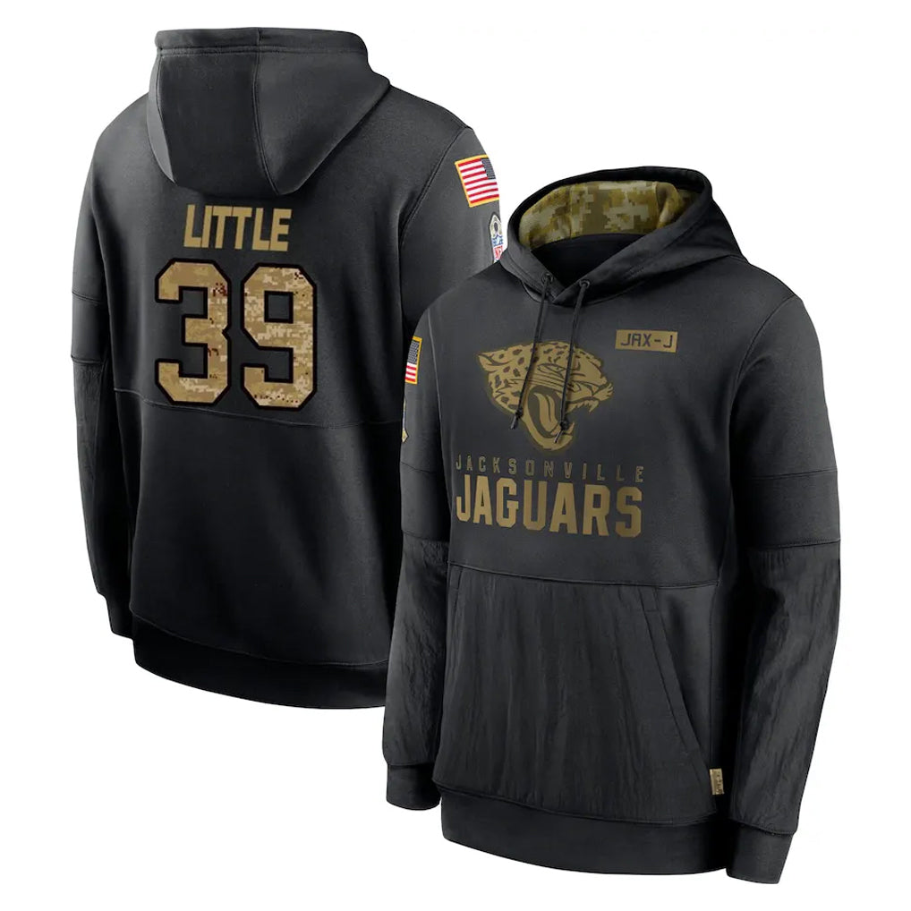 J.Jaguars #39 Cam Little Player Black Salute to Service Hoodies Limited Game ROCER Stitched Jerseys