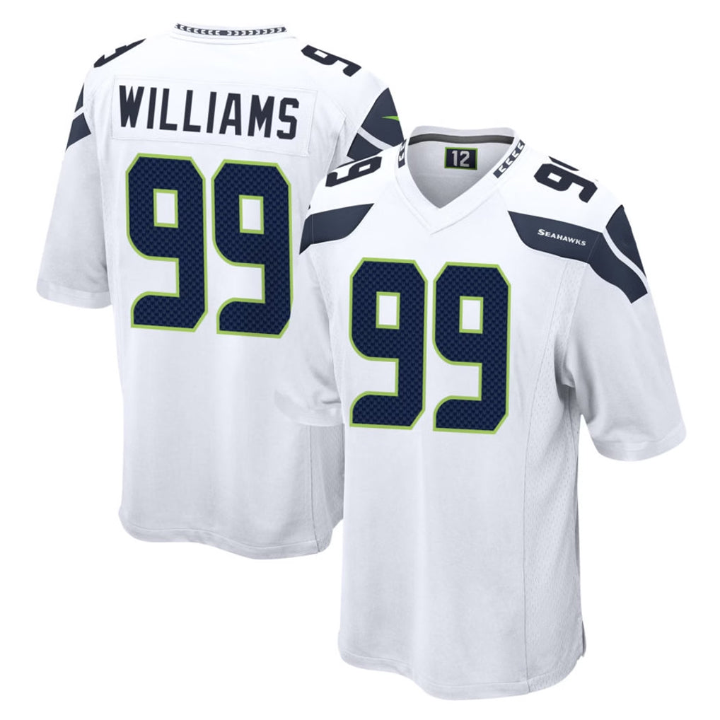 S.Seahawks #99 Leonard Williams Player White Home Game ROCER Stitched Jerseys