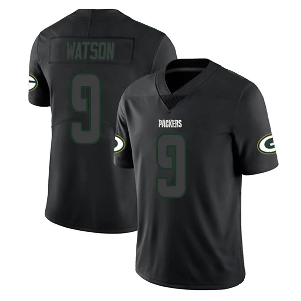 GB.Packers #9 Christian Watson Player Black Impact Limited Home Game ROCER Stitched Jerseys