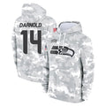S.Seahawks #14 Sam Darnold Player Arctic Camo Limited Salute to Service Pullover Hoodies Game ROCER Stitched Jerseys
