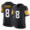 P.Steelers #8 Aaron Rodgers Player Black Limited Alternate Vapor F.U.S.E. Home Game ROCER Stitched Jerseys