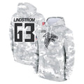 A.Falcons #63 Chris Lindstrom Player Arctic Camo Salute to Service Limited Hoodie ROCER Stitched Jerseys