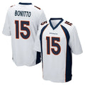 D.Broncos #15 Nik Bonitto Player White Game ROCER Stitched Jerseys