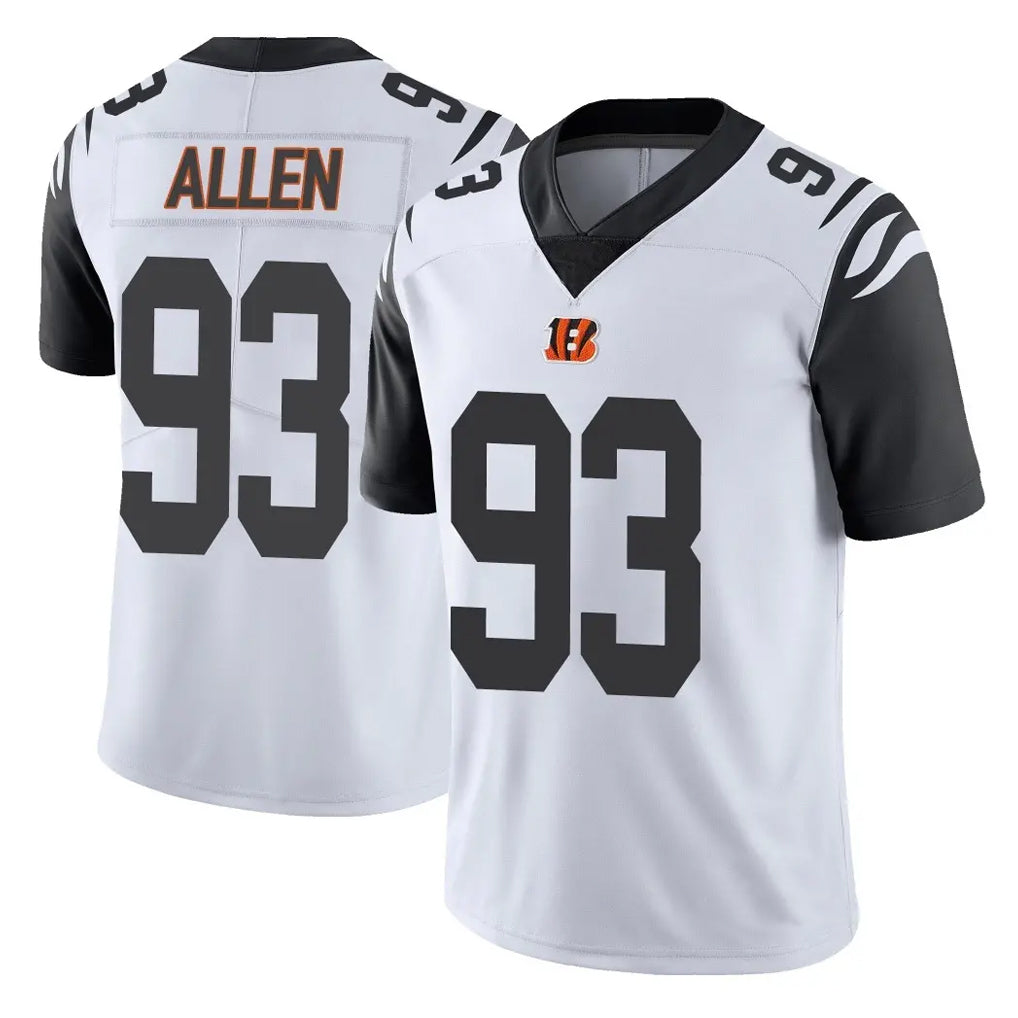 C.Bengals #93 Jonathan Allen Player White Color Rush Vapor Untouchable Limted Home Game ROCER Stitched Jerseys