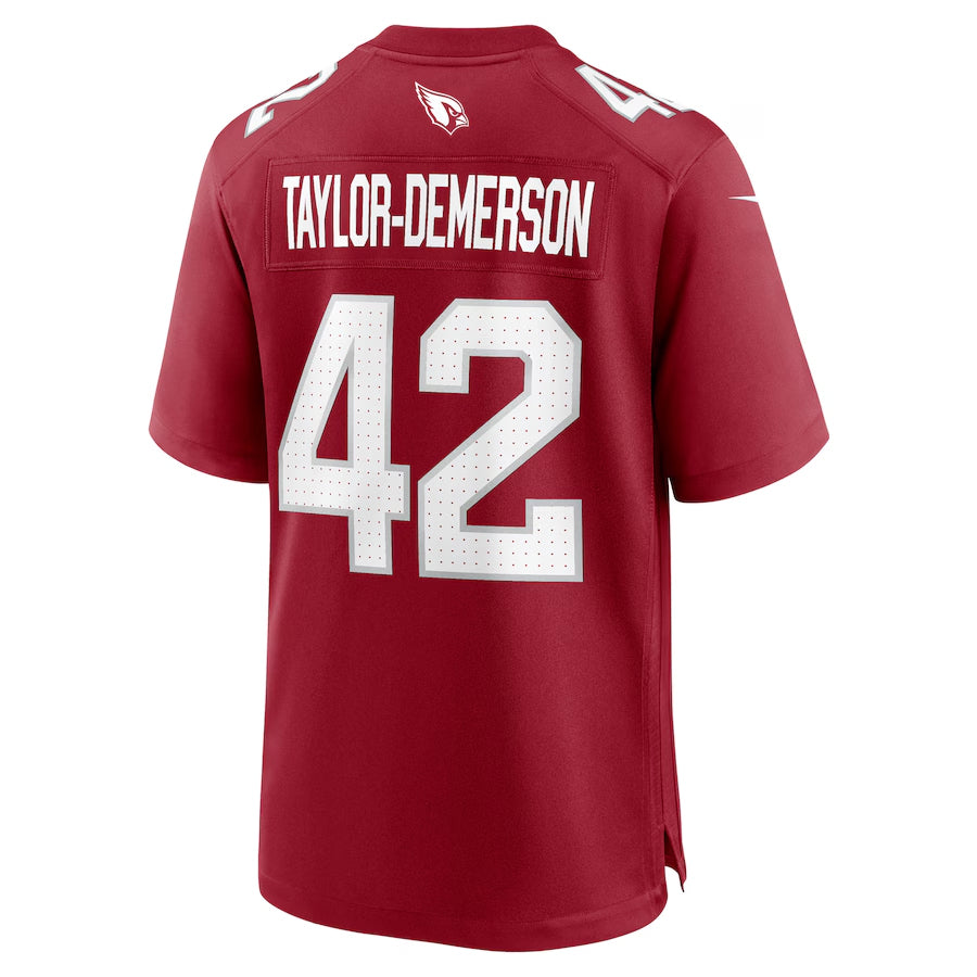 A.Cardinals #42 Dadrion Taylor-Demerson Player Cardinal Home Game ROCER Stitched Jerseys