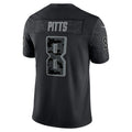 A.Falcons #8 Kyle Pitts Sr. Player Black RFLCTV Limited ROCER Stitched Jerseys