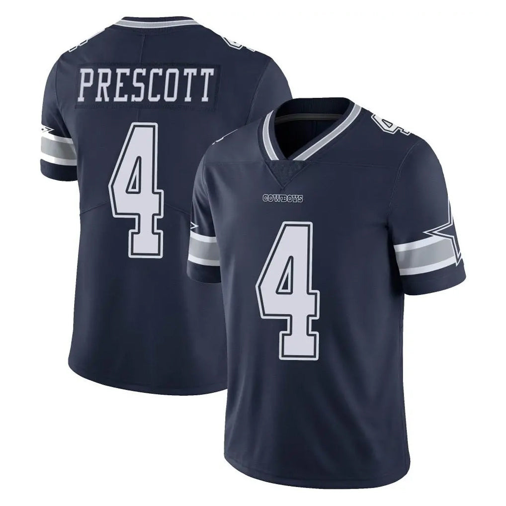 D.Cowboys #4 Dak Prescott Player Navy Vapor Untouchable Limited Home Game ROCER Stitched Jerseys