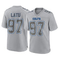 IN.Colts #97 Laiatu Latu Player Gray Atmosphere Fashion Home Game ROCER Stitched Jerseys