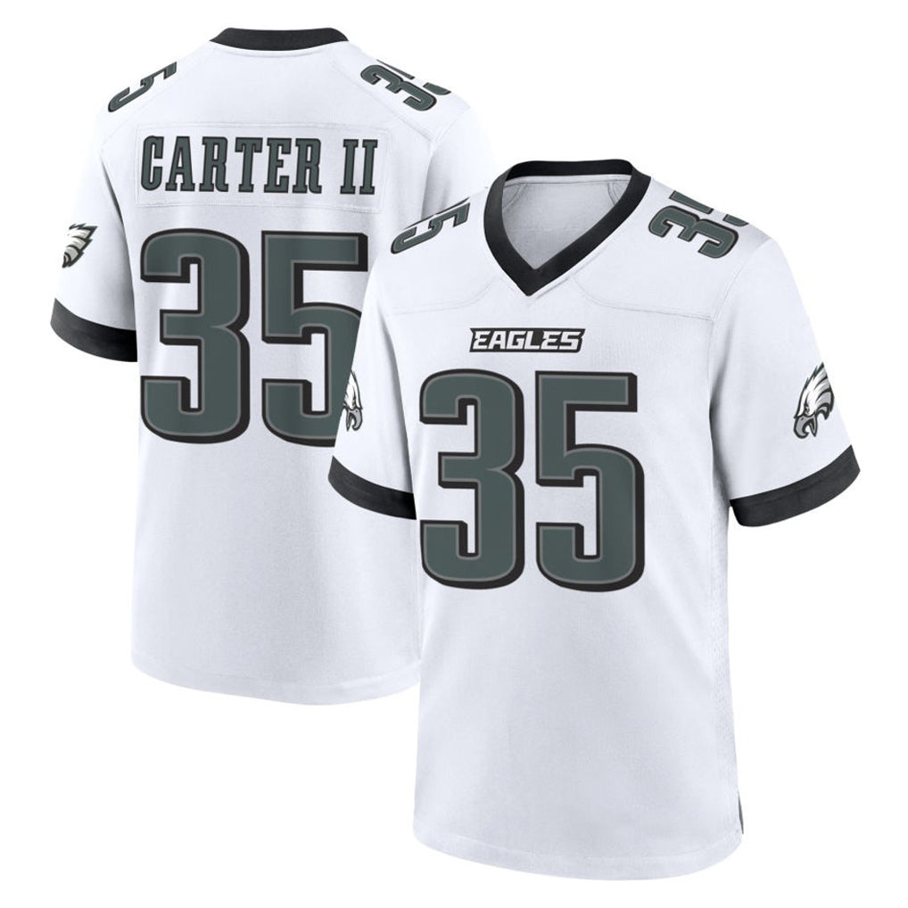 P.Eagles #35 Michael Carter II Player White Game Home ROCER Stitched Jerseys