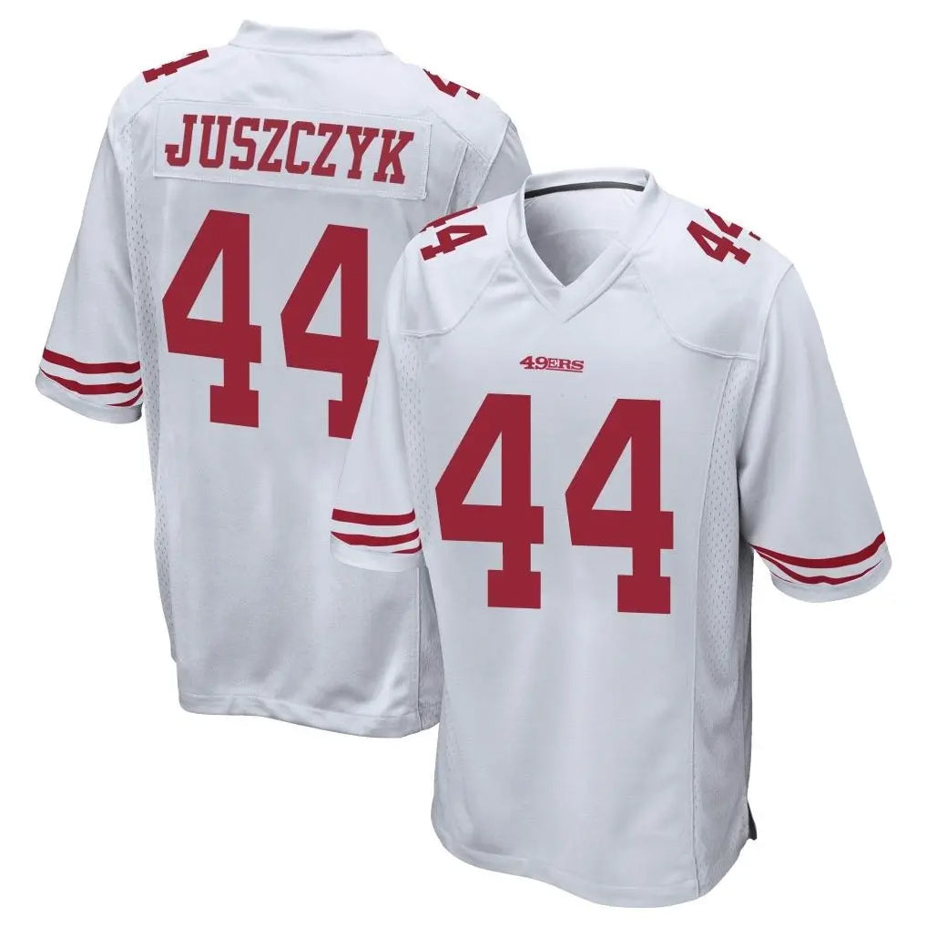 SF.49ers #44 Kyle Juszczyk Player White Home Game ROCER Stitched Jerseys