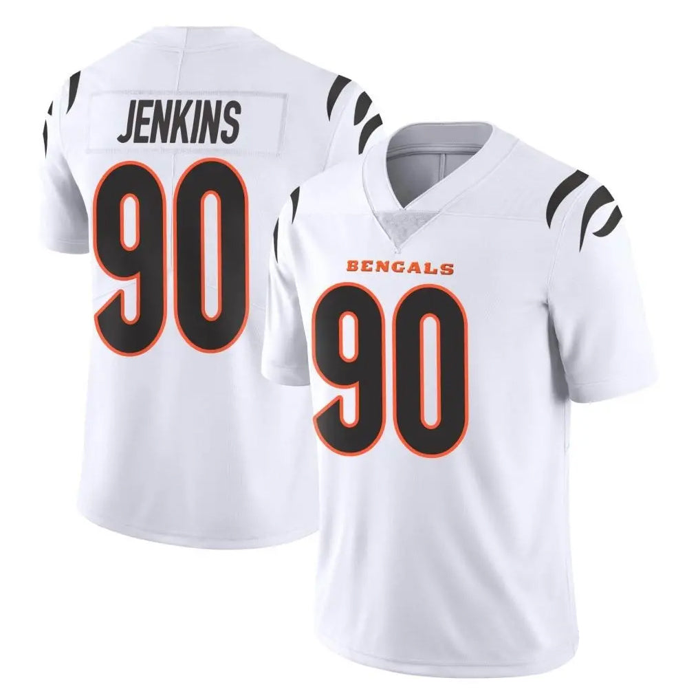 C.Bengals #90 Kris Jenkins Jr Player White Vapor Untouchable Limited Home Game ROCER Stitched Jerseys