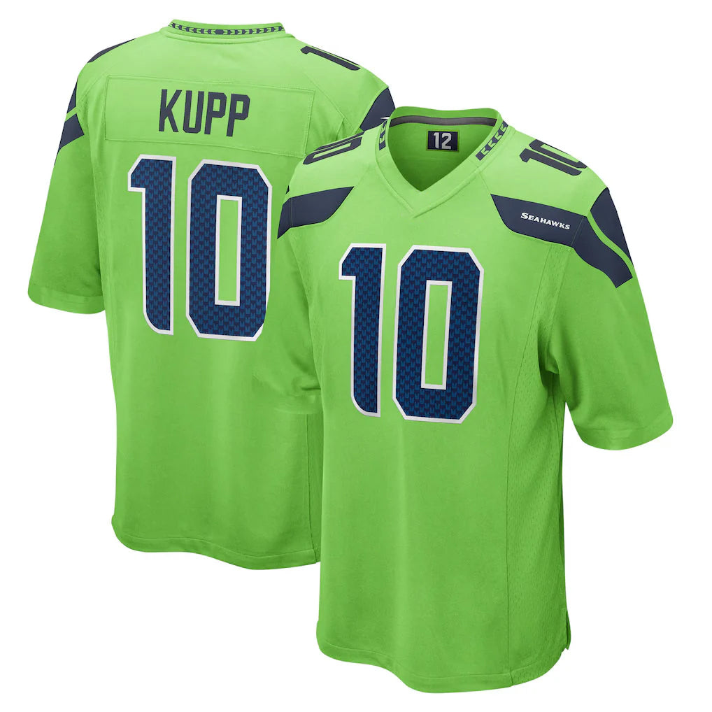 S.Seahawks #10 Cooper Kupp Player Green Home Game ROCER Stitched Jerseys