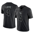 A.Cardinals #4 Jeremiyah Love Player Black RFLCTV Limited Home Game ROCER Stitched Jerseys