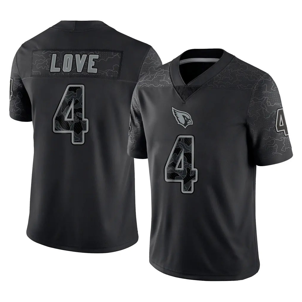 A.Cardinals #4 Jeremiyah Love Player Black RFLCTV Limited Home Game ROCER Stitched Jerseys