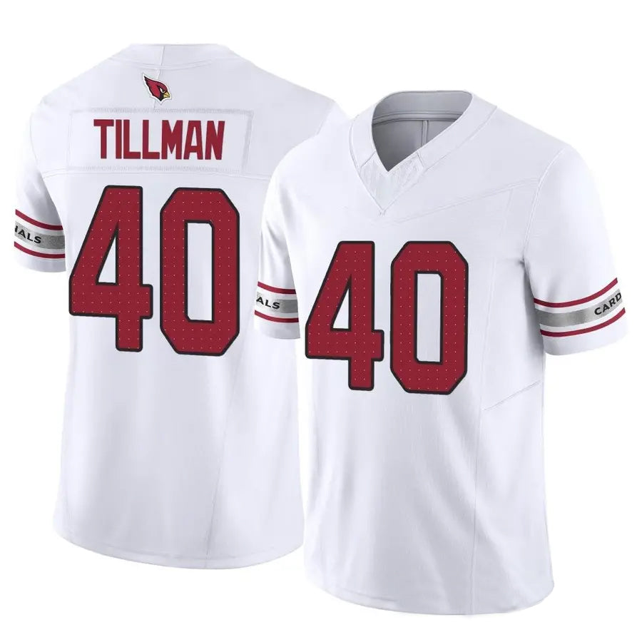 A.Cardinals #40 Pat Tillman Player White Game Road ROCER Stitched Jerseys