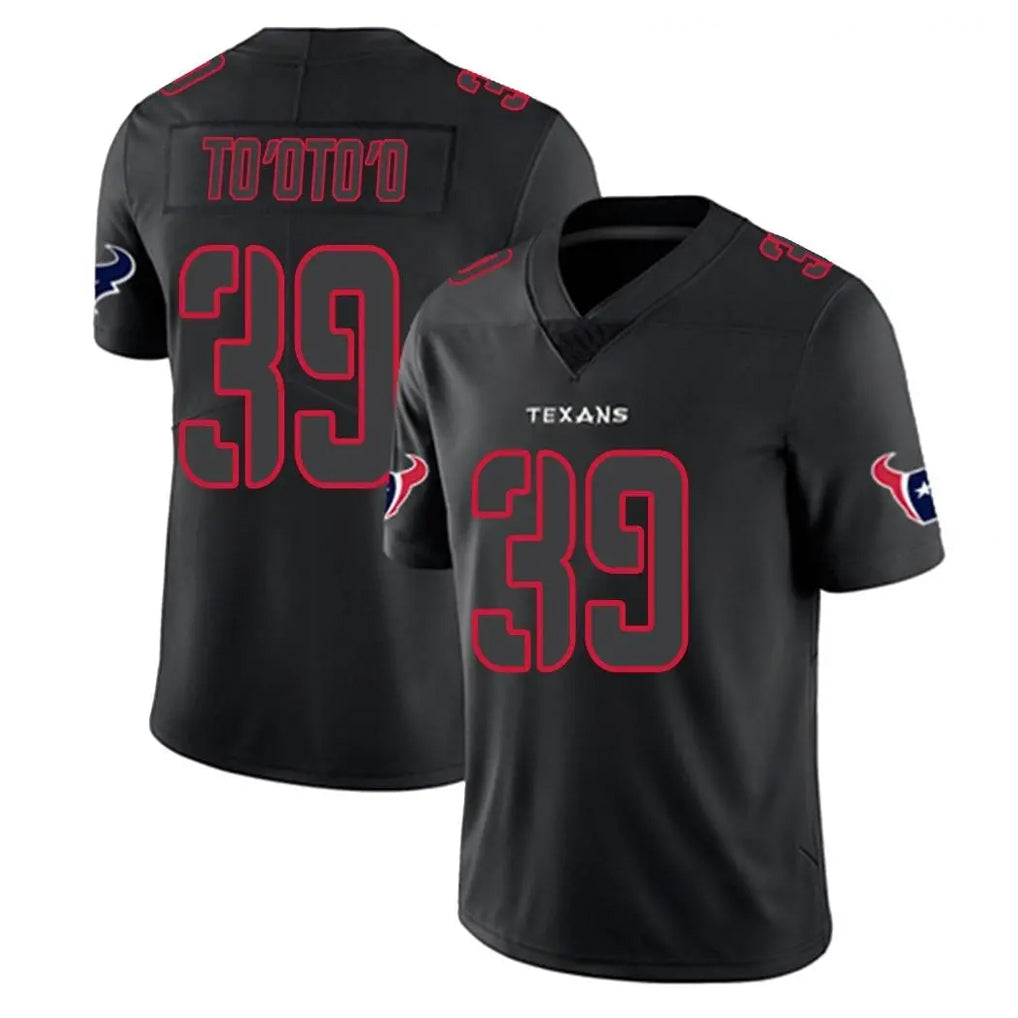 H.Texans #39 Henry To'oTo'o Player Black Impact Limited Game ROCER Stitched Jerseys