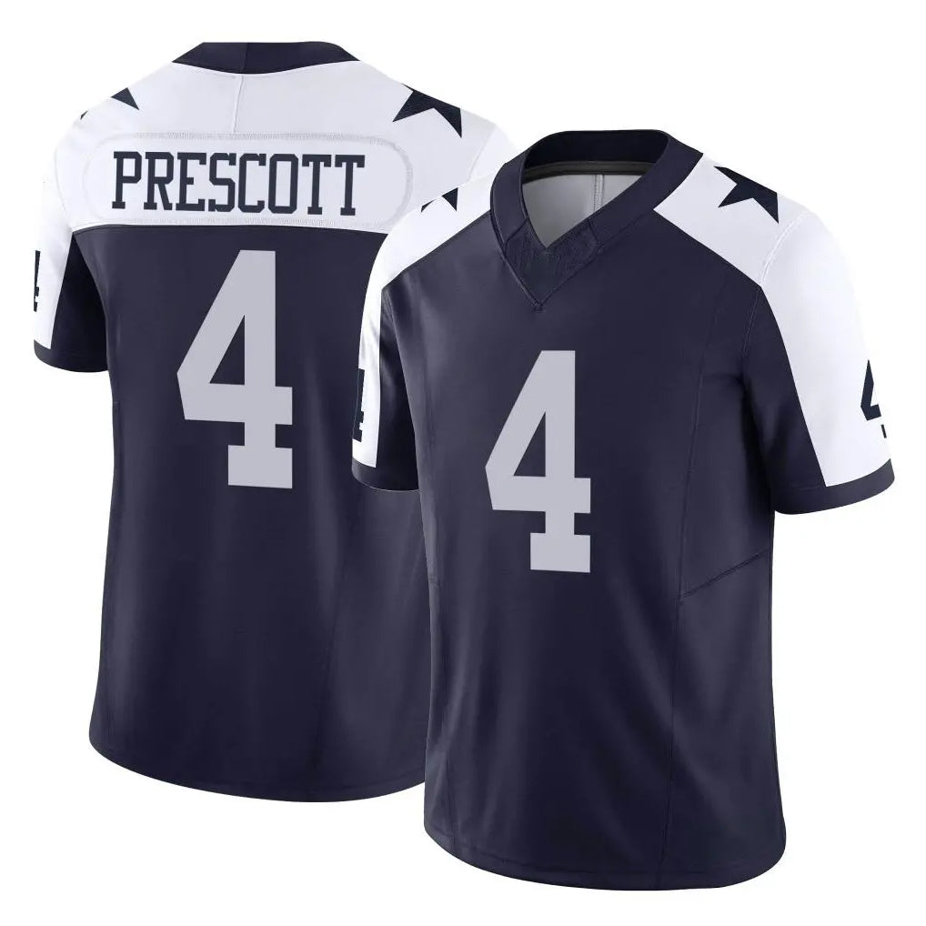 D.Cowboys #4 Dak Prescott Player Navy-White Limited Alternate Vapor F.U.S.E. Home Game ROCER Stitched Jerseys
