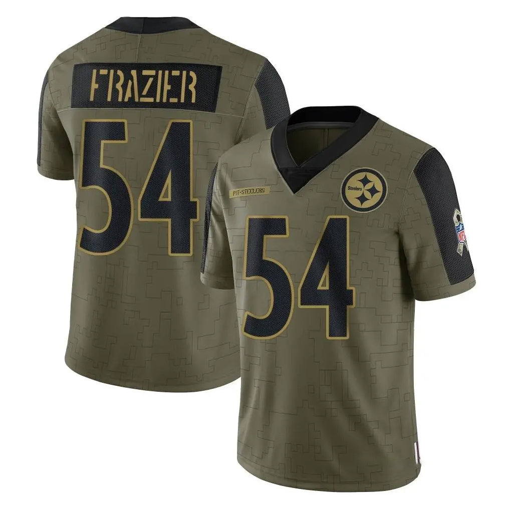 P.Steelers #54 Zach Frazier Player Olive Salute To Service Limited Game ROCER Stitched Jerseys