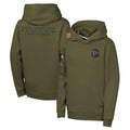 A.Falcons ## Falcons Blank Player Olive 2025 Salute to Service Fleece Hoodie ROCER Stitched Jerseys
