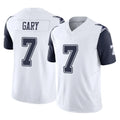 D.Cowboys #7 Rashan Gary Player White-Navy Limited Vapor F.U.S.E. Home Game ROCER Stitched Jerseys