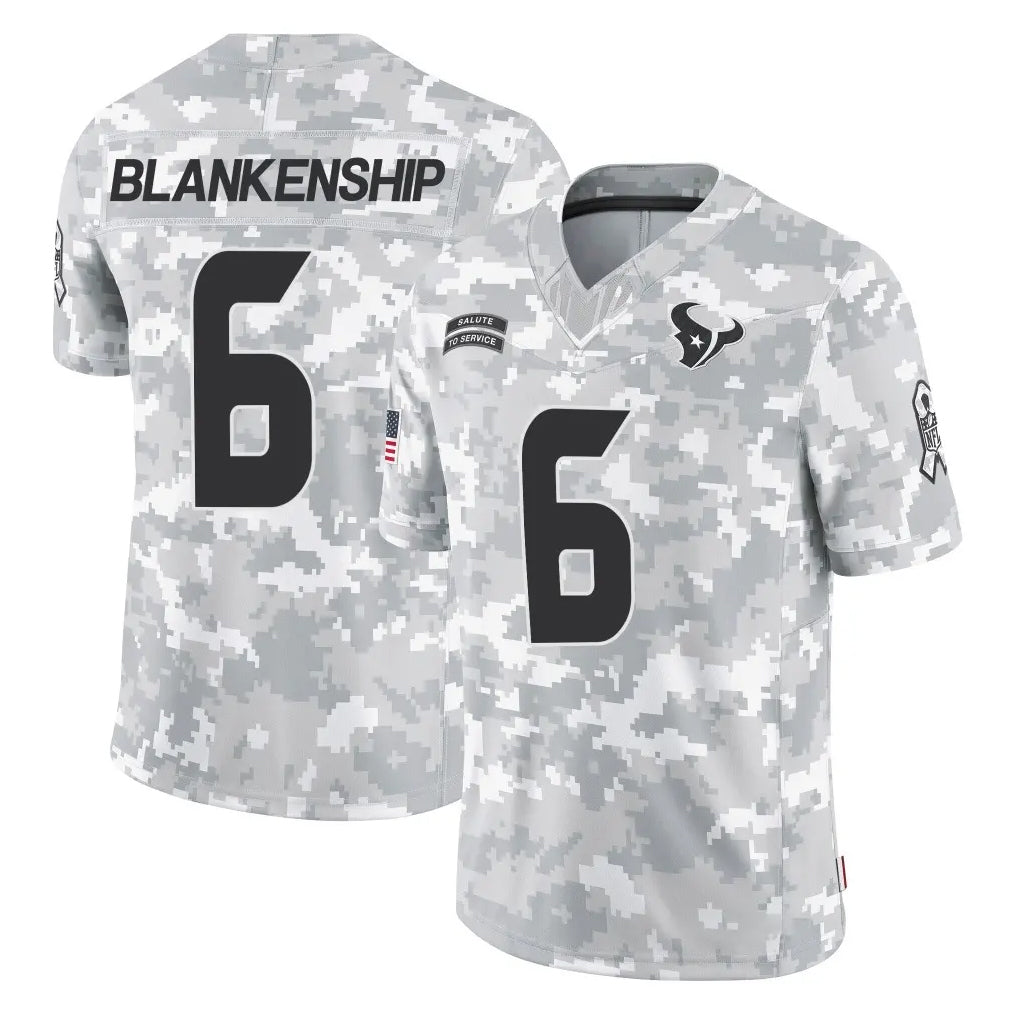 H.Texans #6 Reed Blankenship Player Arctic Camo Salute To Service Limited Game ROCER Stitched Jerseys
