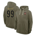 C.Bengals #99 Myles Murphy Player Olive Salute to Service Pullover Hoodies Limited ROCER Stitched Jerseys