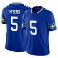 S.Seahawks #5 Jason Myers Player Royal Limited Throwback Vapor F.U.S.E. Home Game ROCER Stitched Jerseys