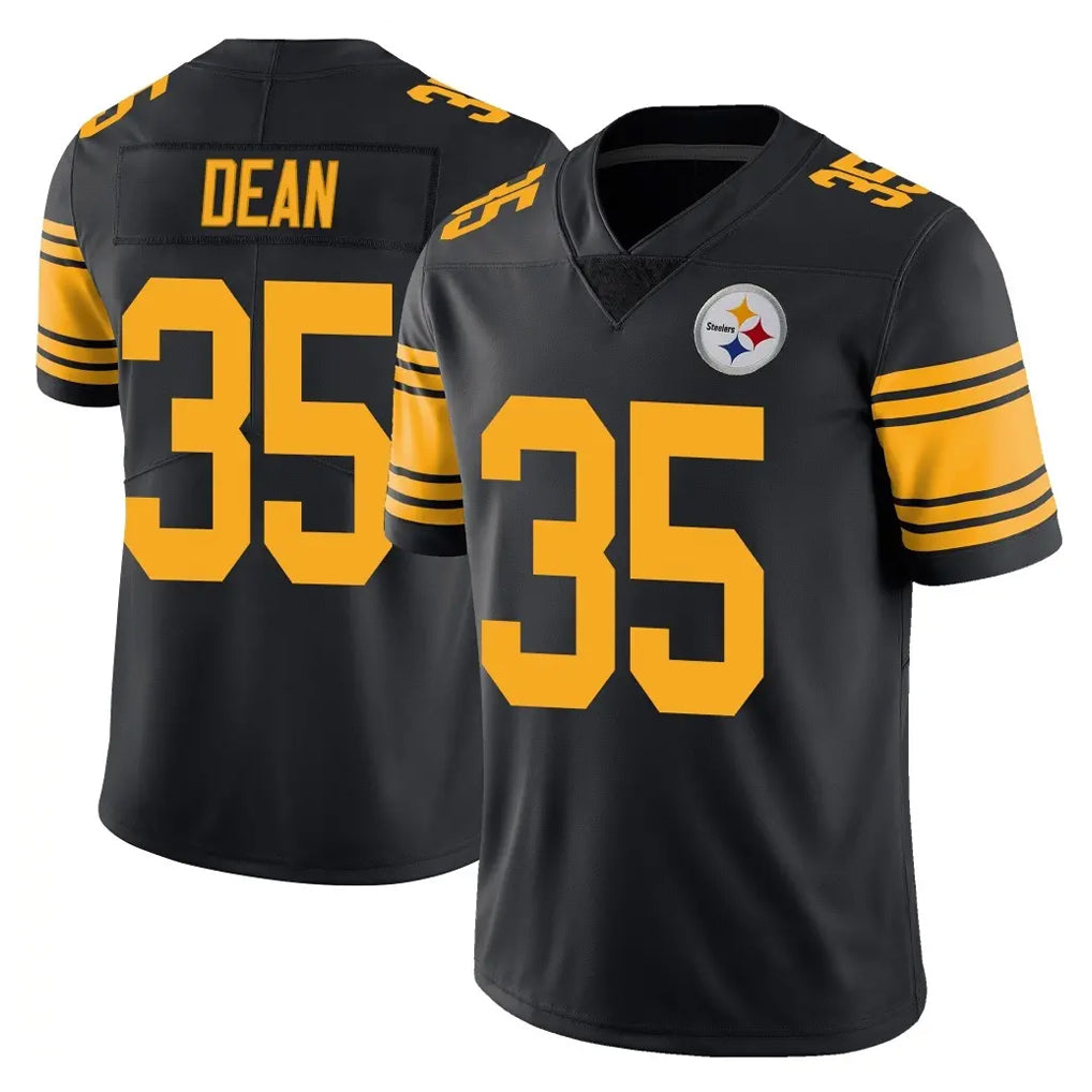 P.Steelers #35 Jamel Dean Player Black Limited Color Rush Home Game ROCER Stitched Jerseys