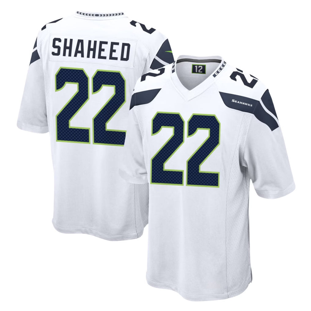 S.Seahawks #22 Rashid Shaheed Player White Home Game ROCER Stitched Jerseys