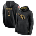 A.Cardinals #1 Kyler Murray Player Black Salute to Service Limited Hoodies ROCER Stitched Jerseys