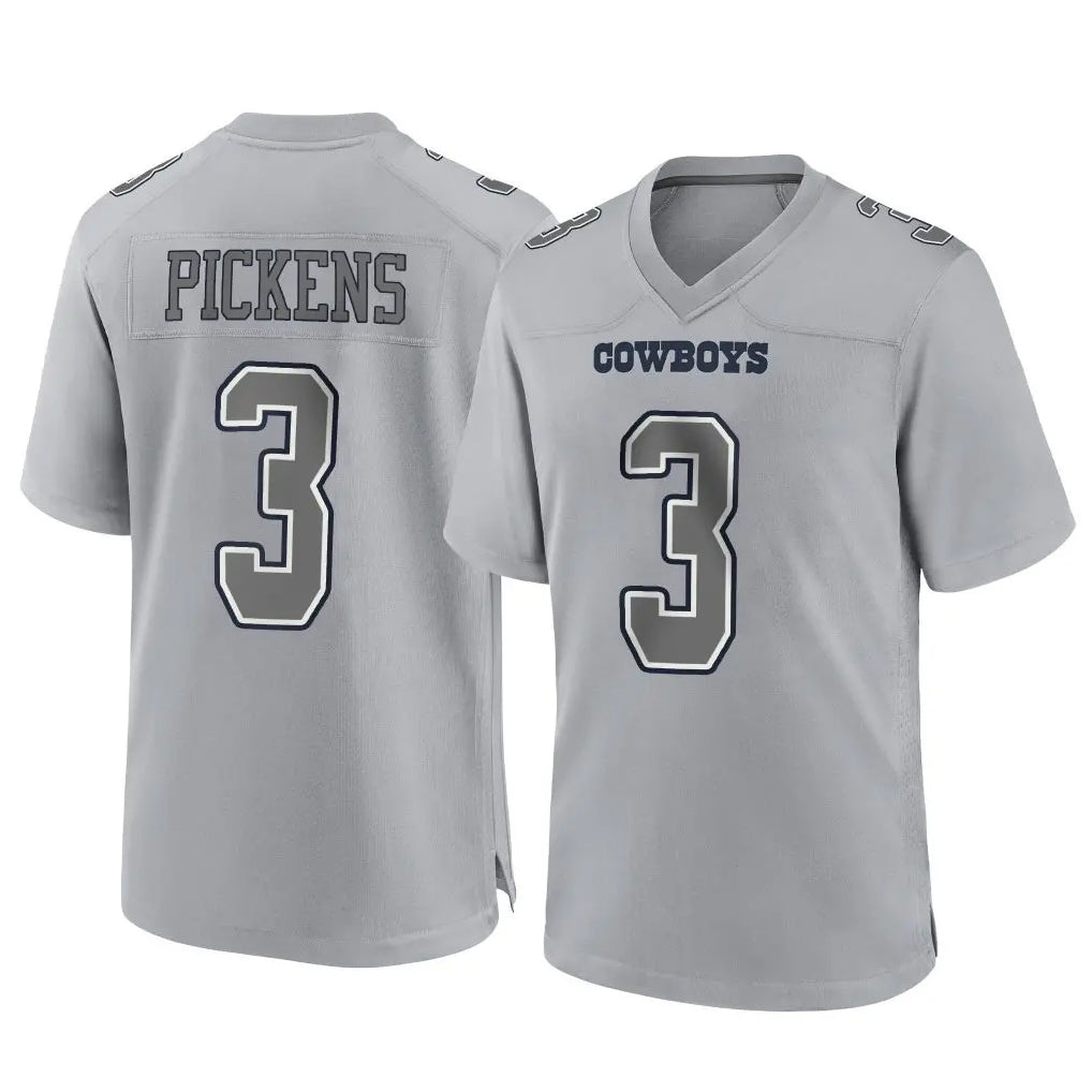 D.Cowboys #3 George Pickens Player Gray Atmosphere Fashion Home Game ROCER Stitched Jerseys