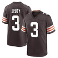 C.Browns #3 Jerry Jeudy Player Brown Home Game ROCER Stitched Jerseys