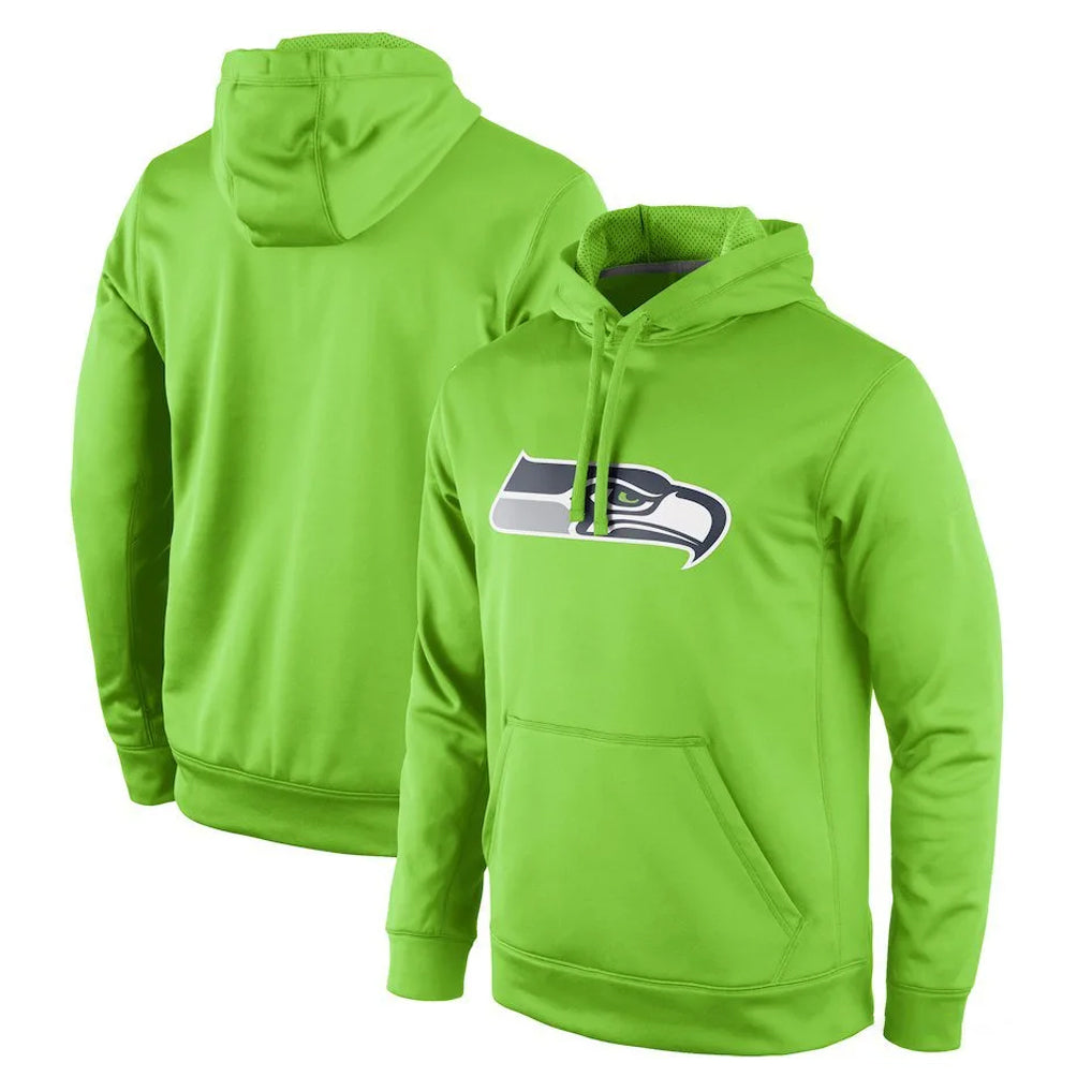 S.Seahawks ## Seahawks Blank Player Green LOGO Pullover Hoodies Game ROCER Stitched Jerseys