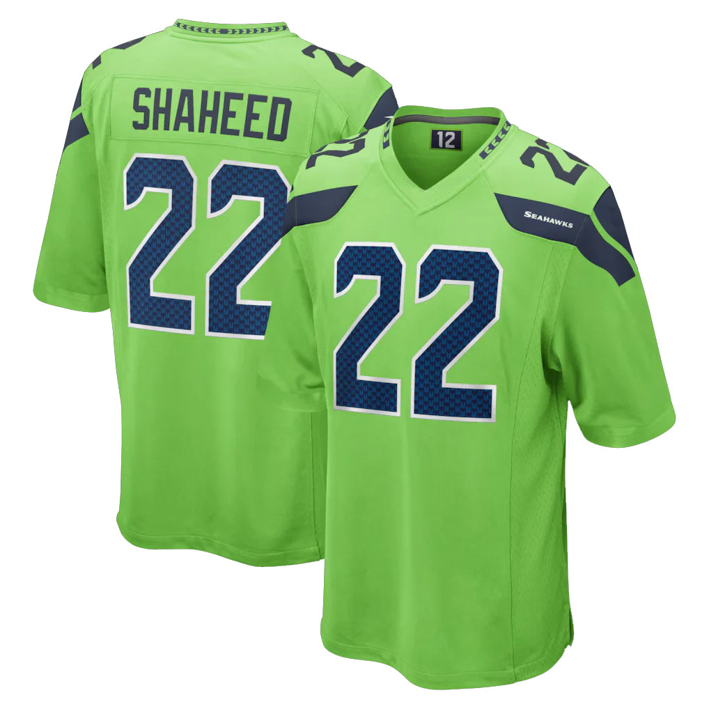S.Seahawks #22 Rashid Shaheed Player Green Home Game ROCER Stitched Jerseys