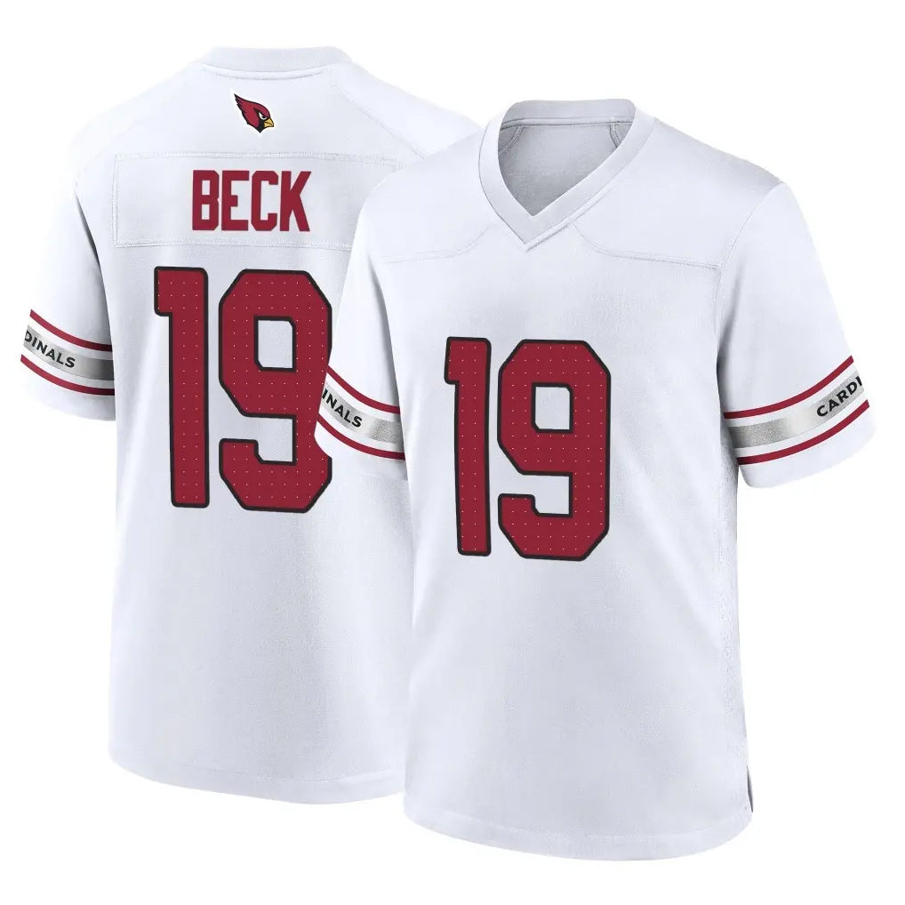 A.Cardinals #19 Carson Beck Player White Home Game ROCER Stitched Jerseys