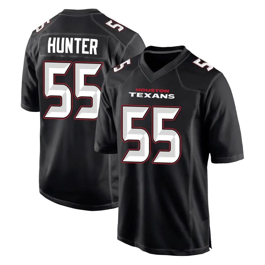 H.Texans #55 Danielle Hunter Player Carbon Black Fashion Home Game ROCER Stitched Jerseys