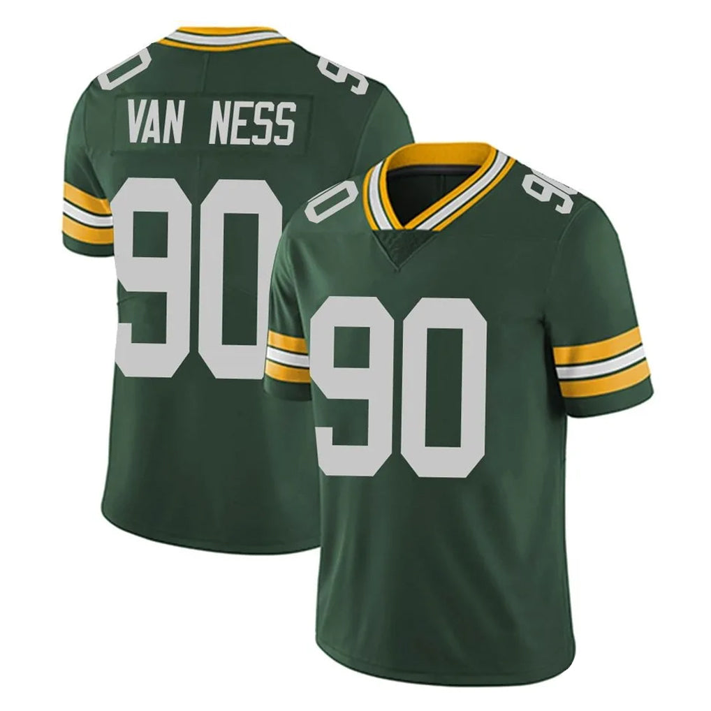 GB.Packers #90 Lukas Van Ness Player Green Vapor Untouchable Limited Home Game ROCER Stitched Jerseys