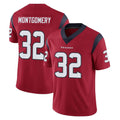 H.Texans #32 David Montgomery Player Red Limited Vapor Untouchable Home Game ROCER Stitched Jerseys