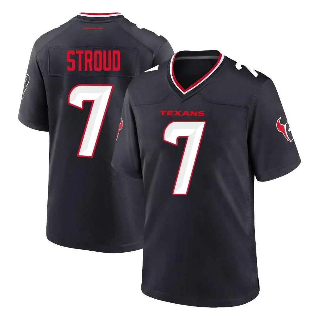 H.Texans #7 CJ Stroud Player Navy Team Home Game ROCER Stitched Jerseys