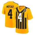 P.Steelers #4 DK Metcalf Player Gold Limited 1933 Throwback Home Game ROCER Stitched Jerseys
